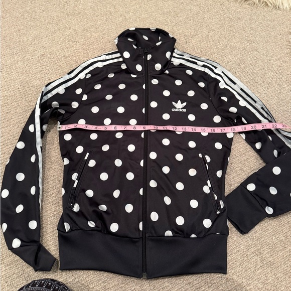 Adidas originals polka dot track suit set black & white jacket & pants women’s S - Picture 11 of 14